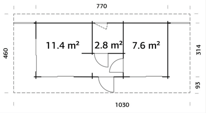 Dārza māja Cecīlija 21.8 m² - HOLDORS
