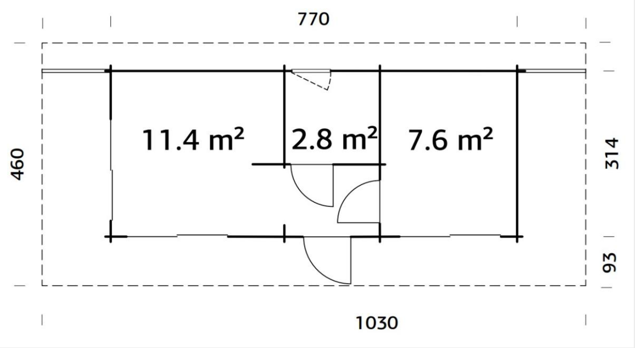 Dārza māja Cecīlija 21.8 m²