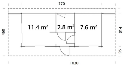 Dārza māja Cecīlija 21.8 m²