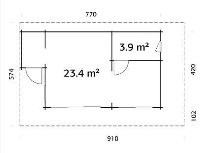 Dārza māja Cecīlija 27.3 m² - HOLDORS