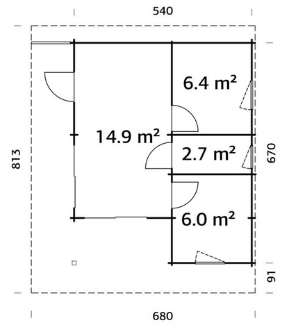 Dārza māja Cecīlija 30.0 m²