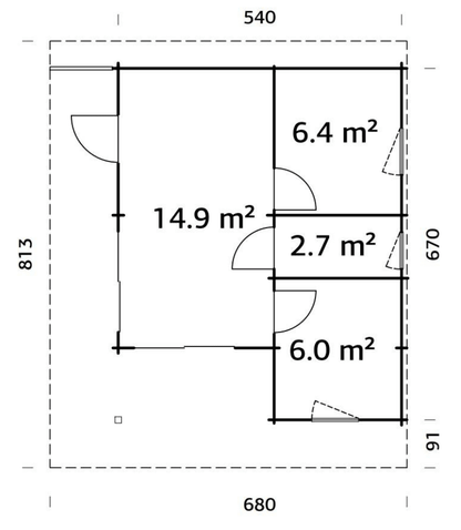 Dārza māja Cecīlija 30.0 m² - HOLDORS
