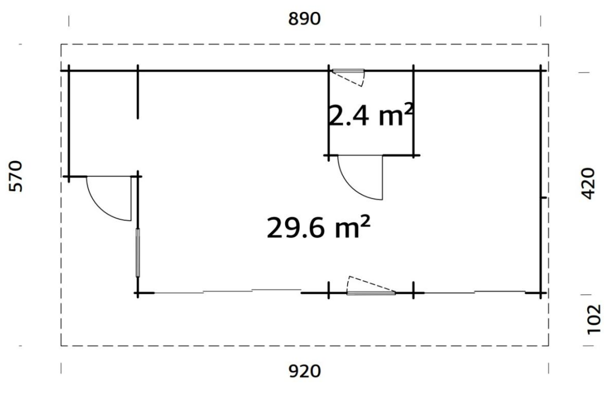 Dārza māja Cecīlija 32.0 m²