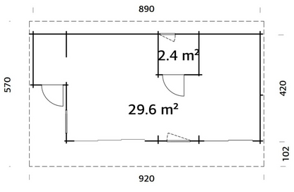 Dārza māja Cecīlija 32.0 m²