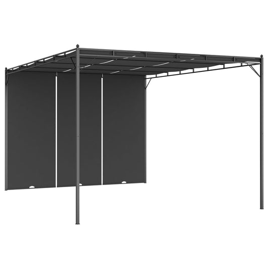 Dārza Nojume Ar Sānu Aizkariem, 4X3X2,25 M, Antracītpelēka - HOLDORS