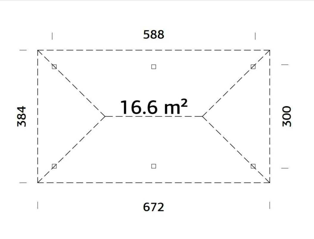 Dārza nojume Baiba 16.6 m2 - HOLDORS