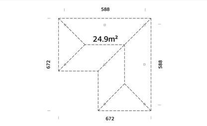 Dārza nojume Baiba 24.9 m2 (588x588) - HOLDORS
