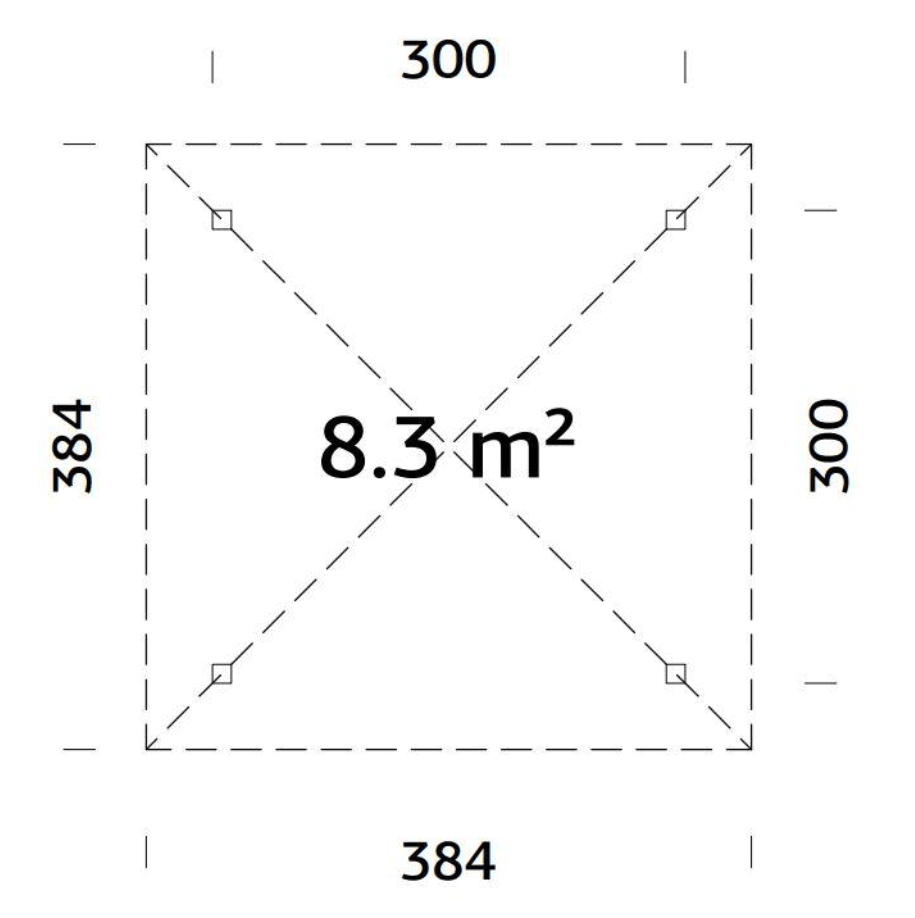 Dārza nojume Baiba 8.3 m2 - HOLDORS
