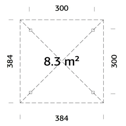 Dārza nojume/lapene Baiba 8.3 m2 - HOLDORS