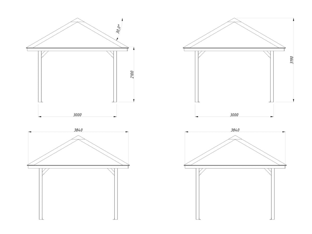 Dārza nojume/lapene Baiba 8.3 m2 - HOLDORS