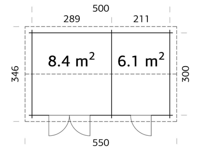 Dārza noliktava Janeks 14.5 m² - HOLDORS