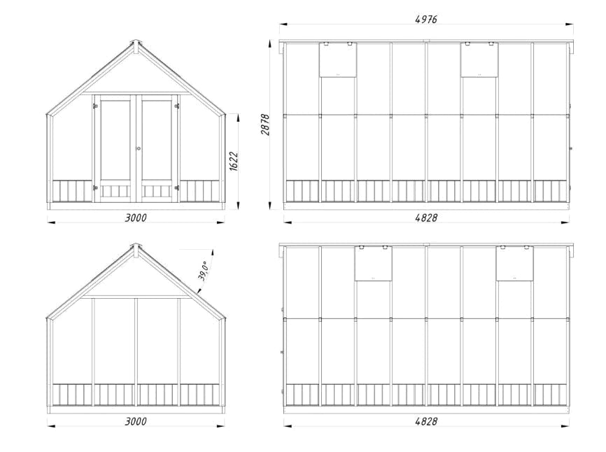 Dārza oranžērija Emīlija — 13.8 m² - HOLDORS