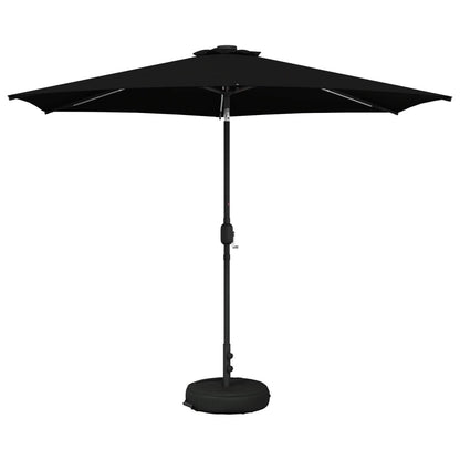 Dārza Parasols Ar Led Gaismām Un Pamatni 300 X 300 Cm - HOLDORS