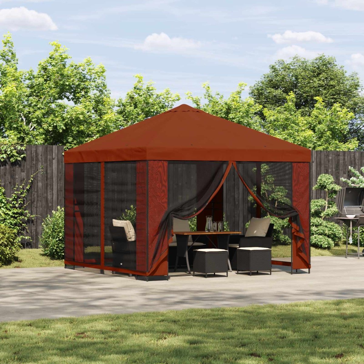 Dārza Paviljons Ar Sānu Sienām 3 X 3 M - HOLDORS