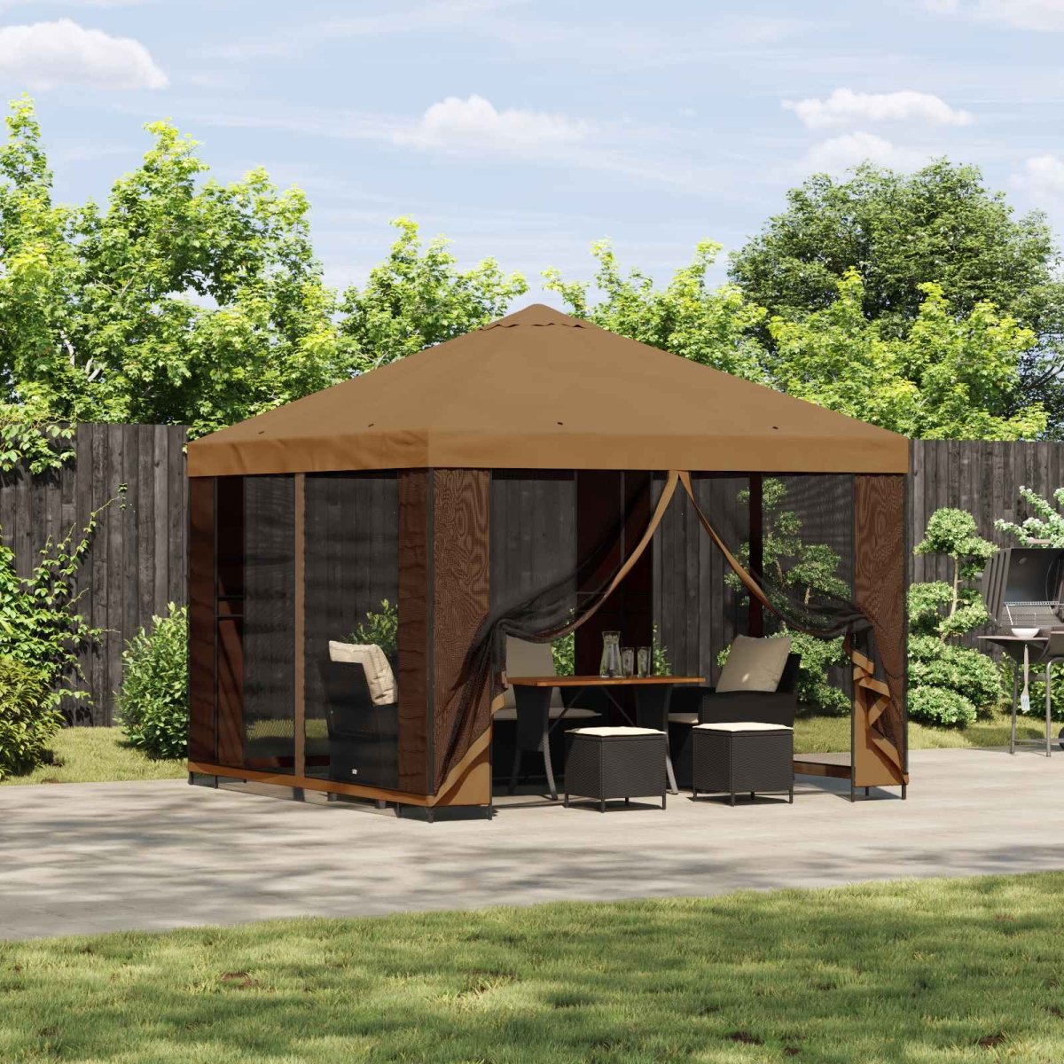 Dārza Paviljons Ar Sānu Sienām 3 X 3 M - HOLDORS