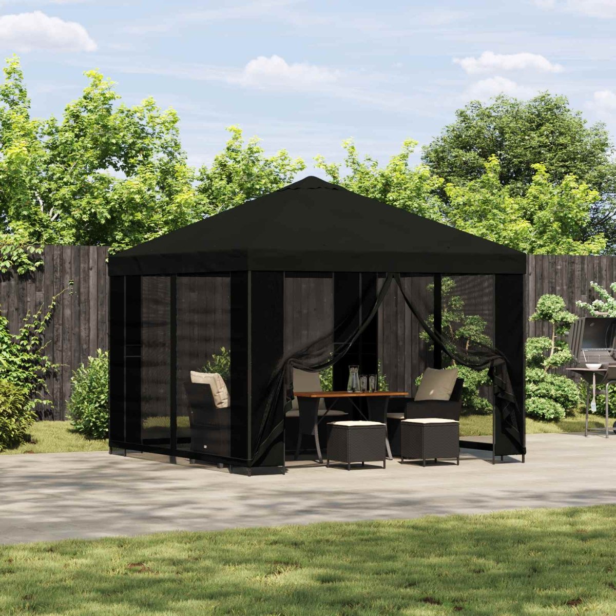 Dārza Paviljons Ar Sānu Sienām 3 X 3 M - HOLDORS