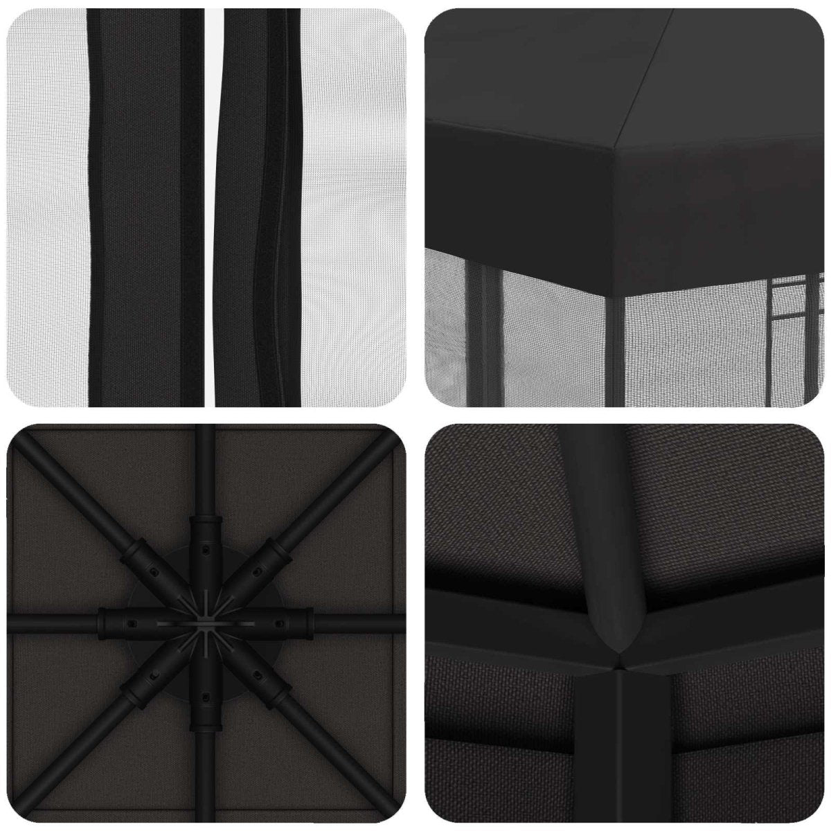 Dārza Paviljons Ar Sānu Sienām 3 X 3 M - HOLDORS