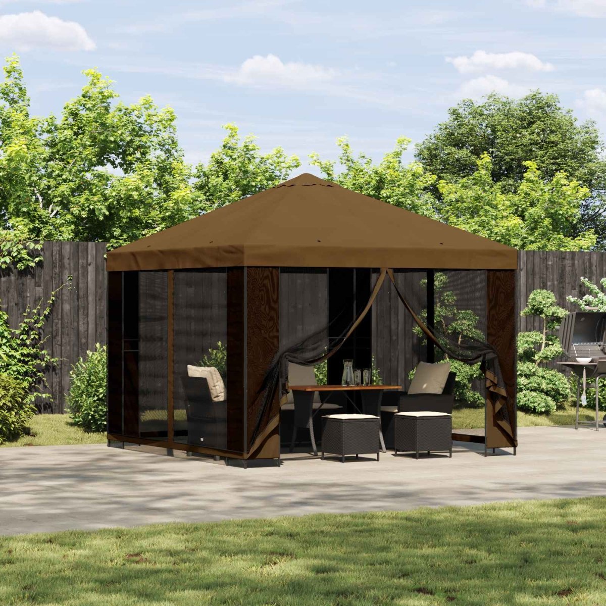 Dārza Paviljons Ar Sānu Sienām 3 X 3 M - HOLDORS