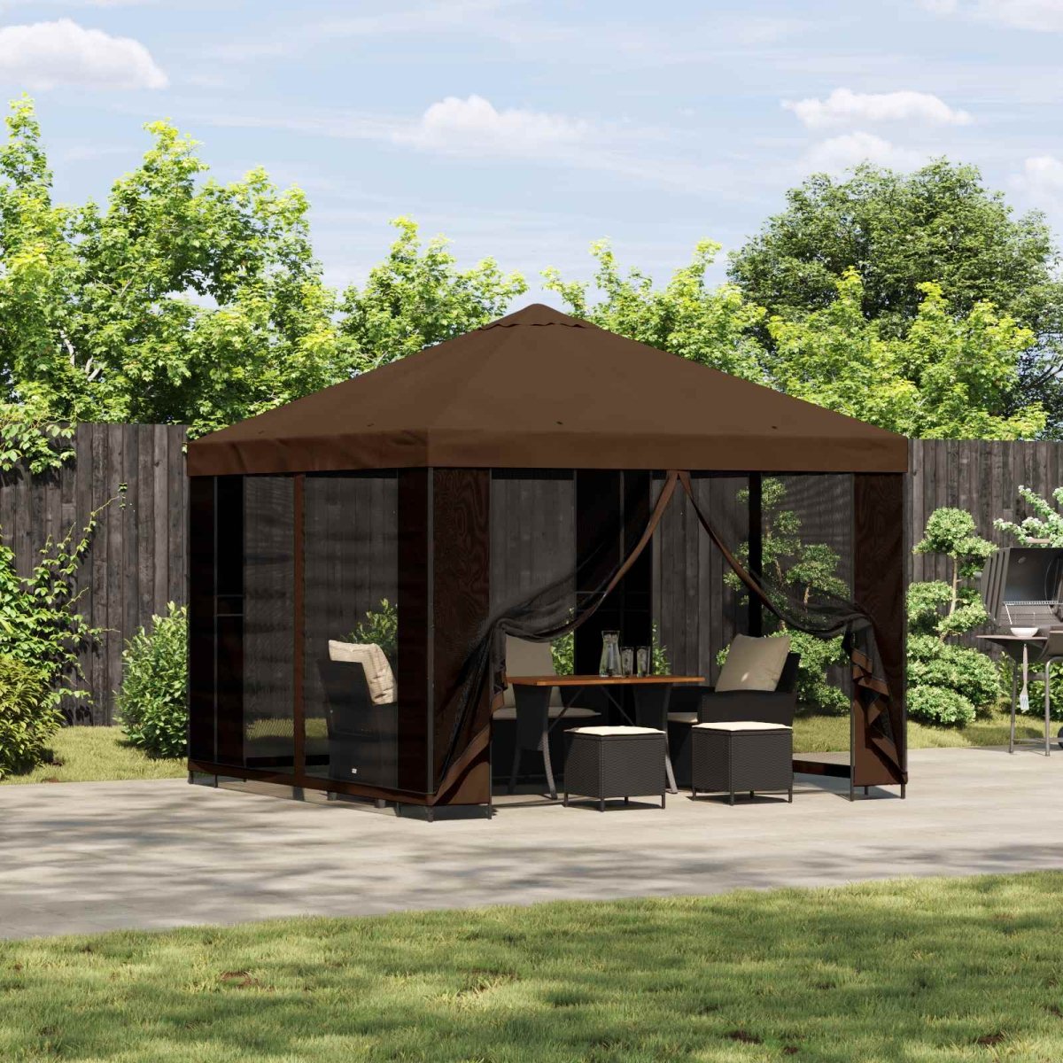 Dārza Paviljons Ar Sānu Sienām 3 X 3 M - HOLDORS