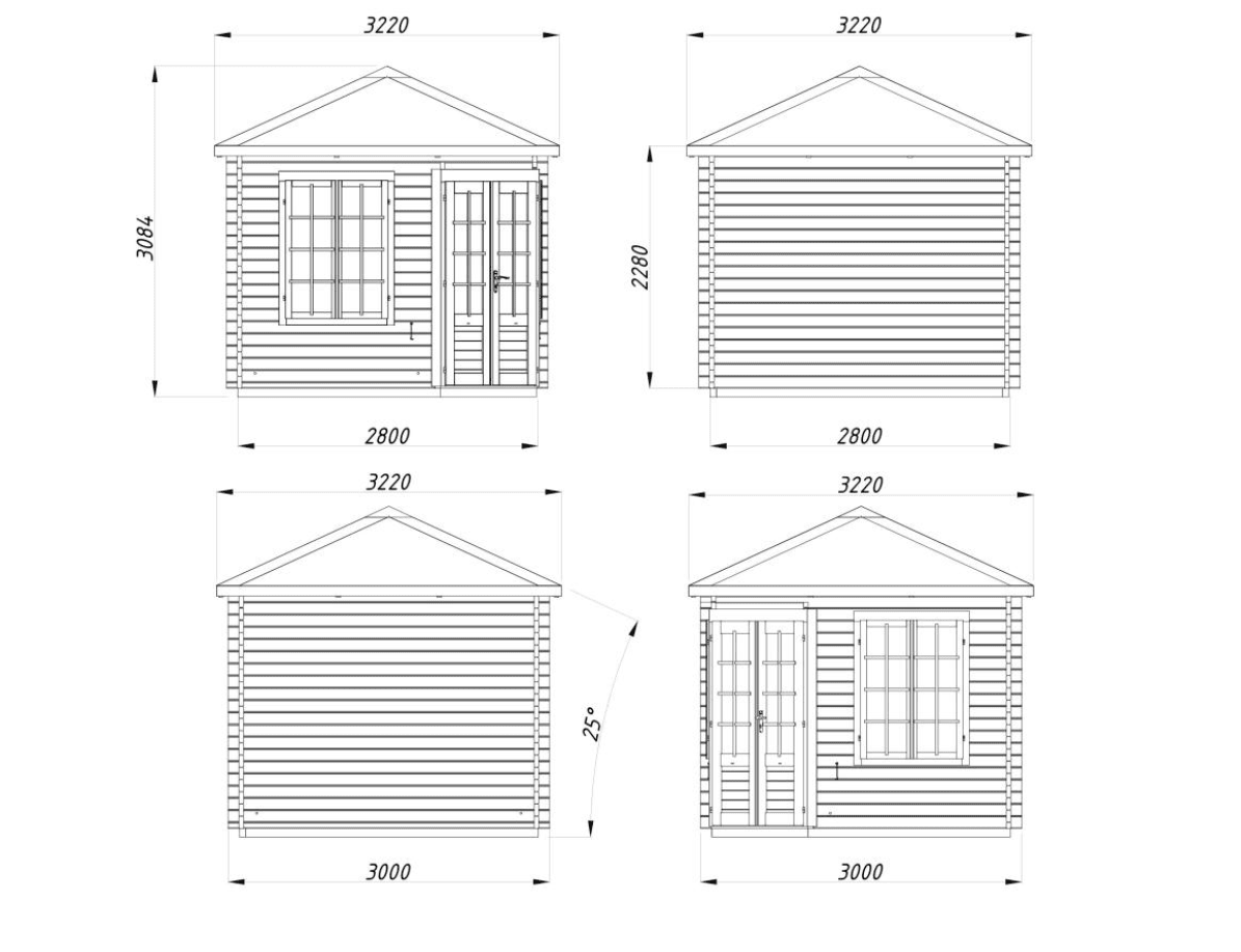 Dārza paviljons Melānija 6.9 m² - HOLDORS