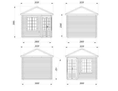 Dārza paviljons Melānija 6.9 m² - HOLDORS