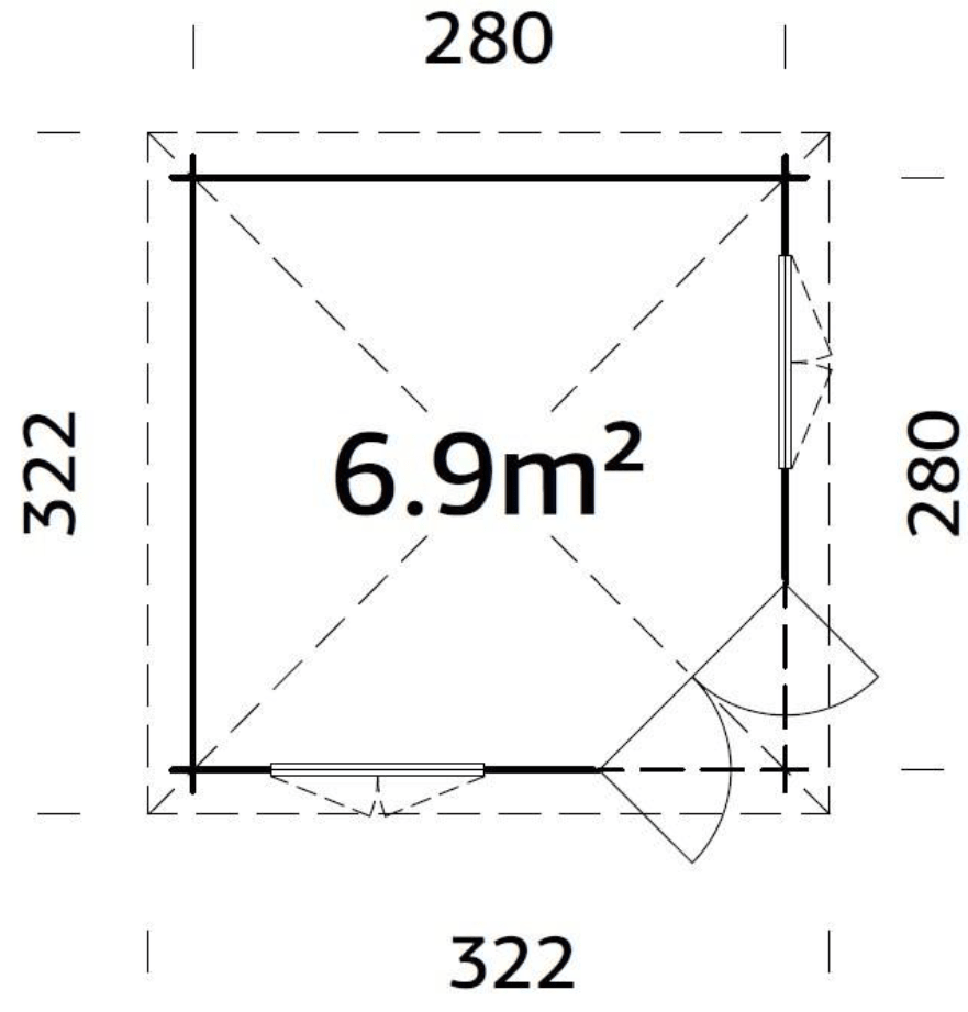 Dārza paviljons Melānija 6.9 m² - HOLDORS