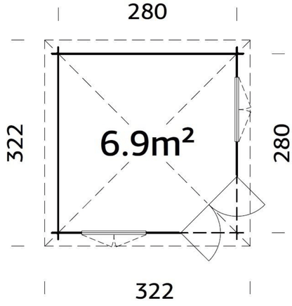 Dārza paviljons Melānija 6.9 m² - HOLDORS