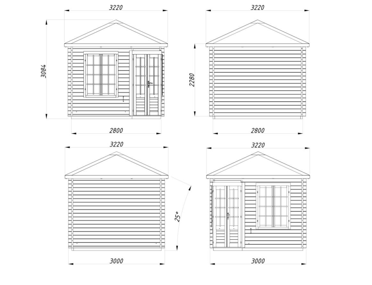 Dārza paviljons Melānija 6.9 m²