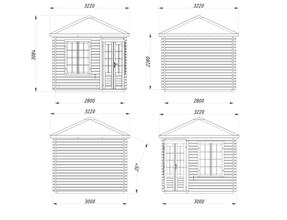 Dārza paviljons Melānija 6.9 m²
