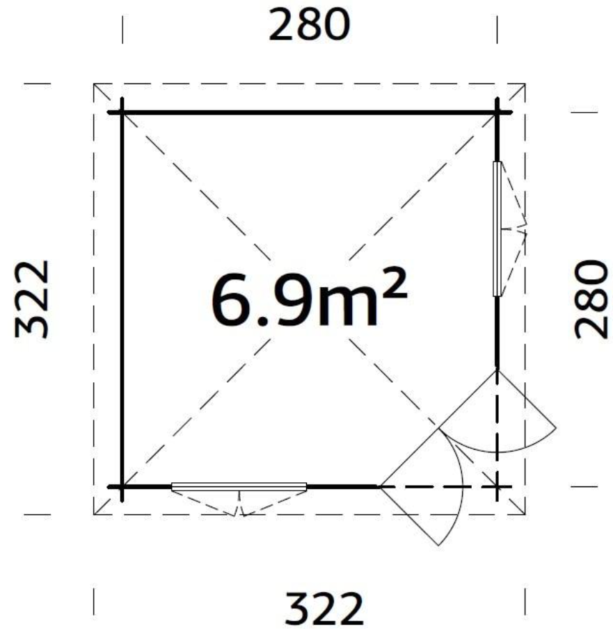Dārza paviljons Melānija 6.9 m²
