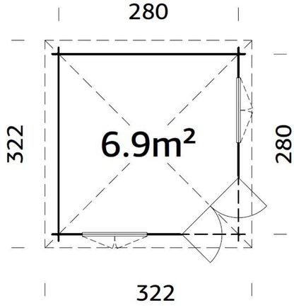 Dārza paviljons Melānija 6.9 m²