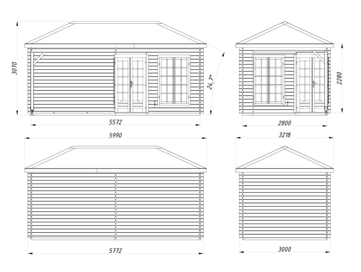 Dārza paviljons Melānija 7.0 + 8.1 m²