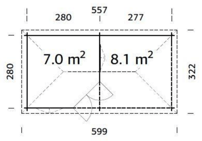 Dārza paviljons Melānija 7.0 + 8.1 m² - HOLDORS
