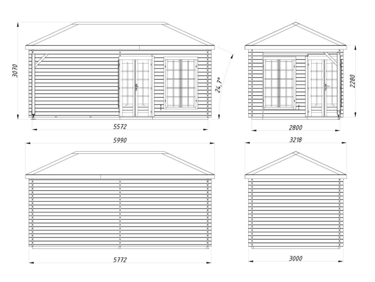 Dārza paviljons Melānija 7.0 + 8.1 m² - HOLDORS