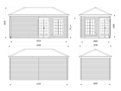 Dārza paviljons Melānija 7.0 + 8.1 m² - HOLDORS