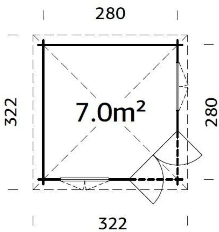 Dārza paviljons Melānija 7.0 m² - HOLDORS
