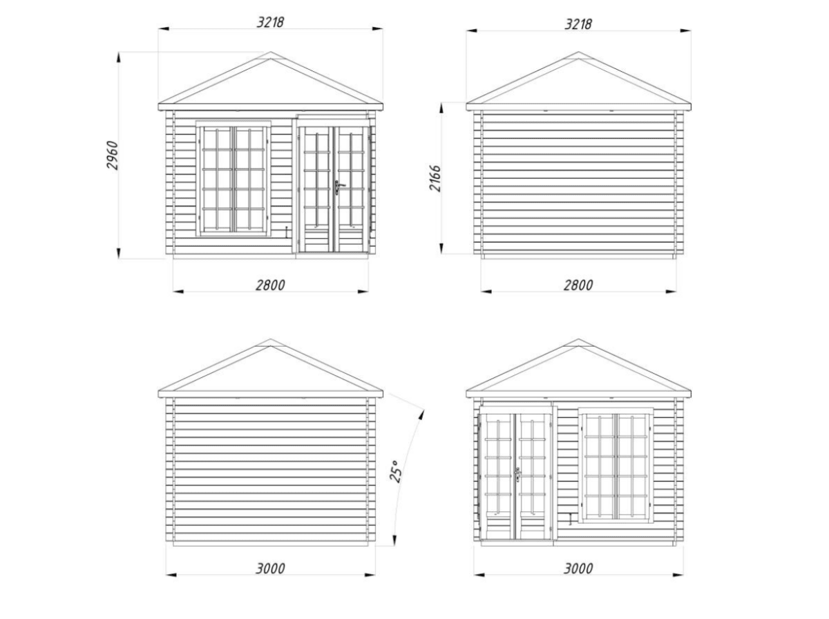 Dārza paviljons Melānija 7.0 m² - HOLDORS