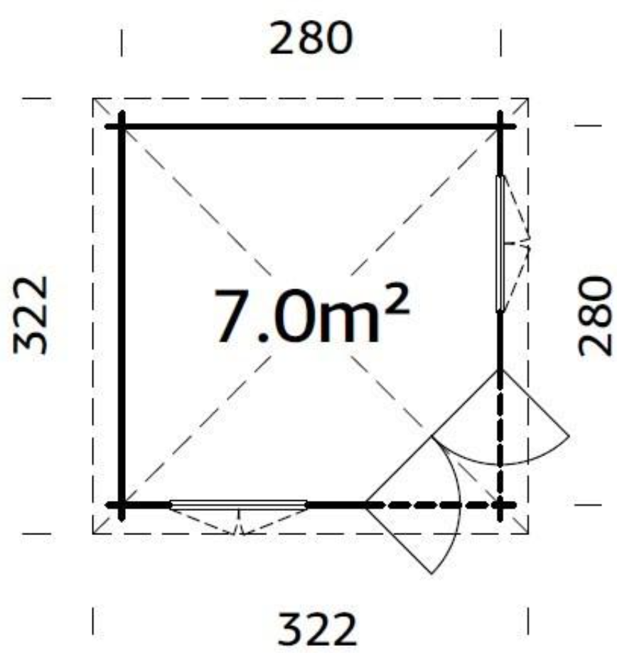 Dārza paviljons Melānija 7.0 m²