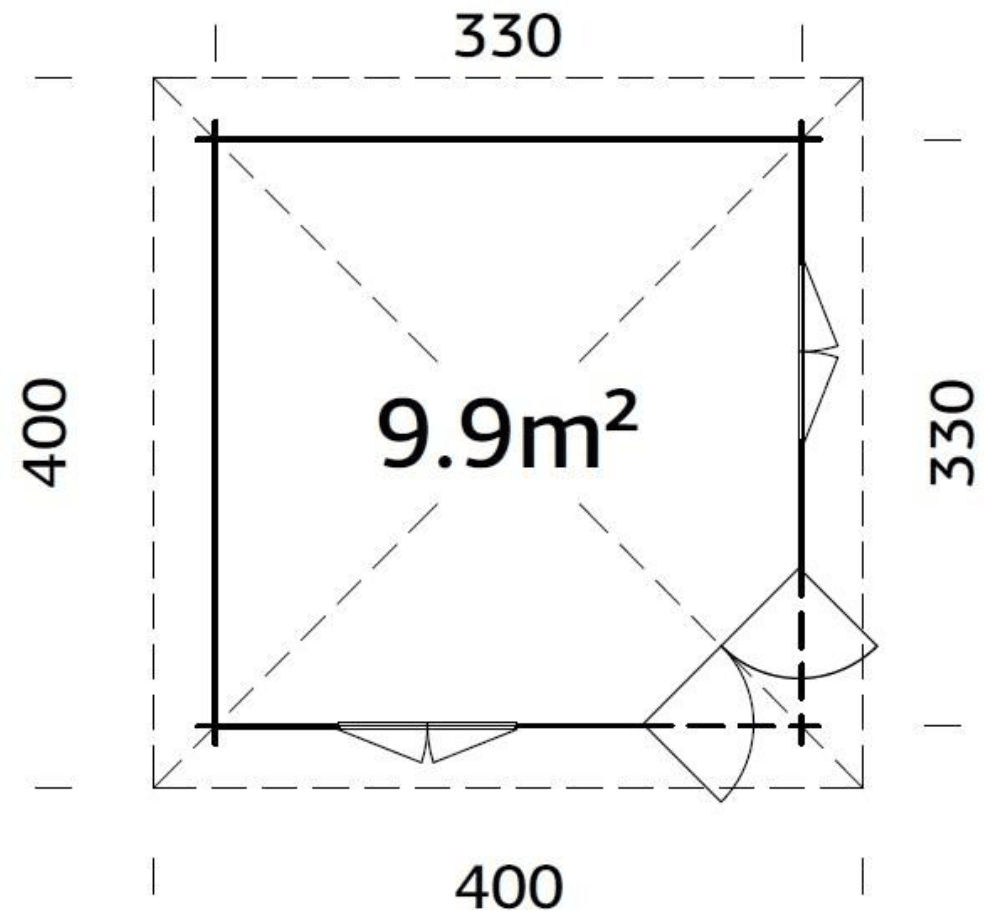 Dārza paviljons Melānija 9.9 m² - HOLDORS