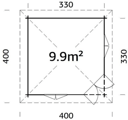 Dārza paviljons Melānija 9.9 m² - HOLDORS