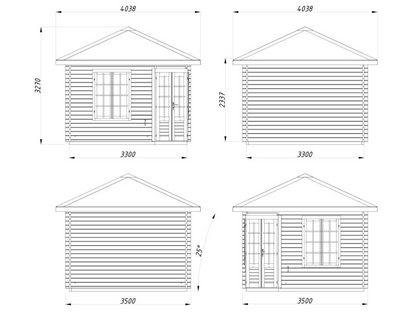 Dārza paviljons Melānija 9.9 m²
