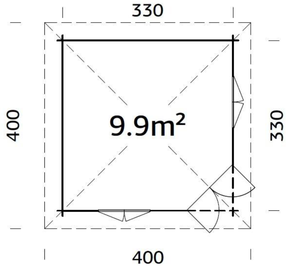 Dārza paviljons Melānija 9.9 m²