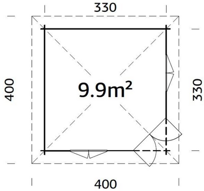 Dārza paviljons Melānija 9.9 m²