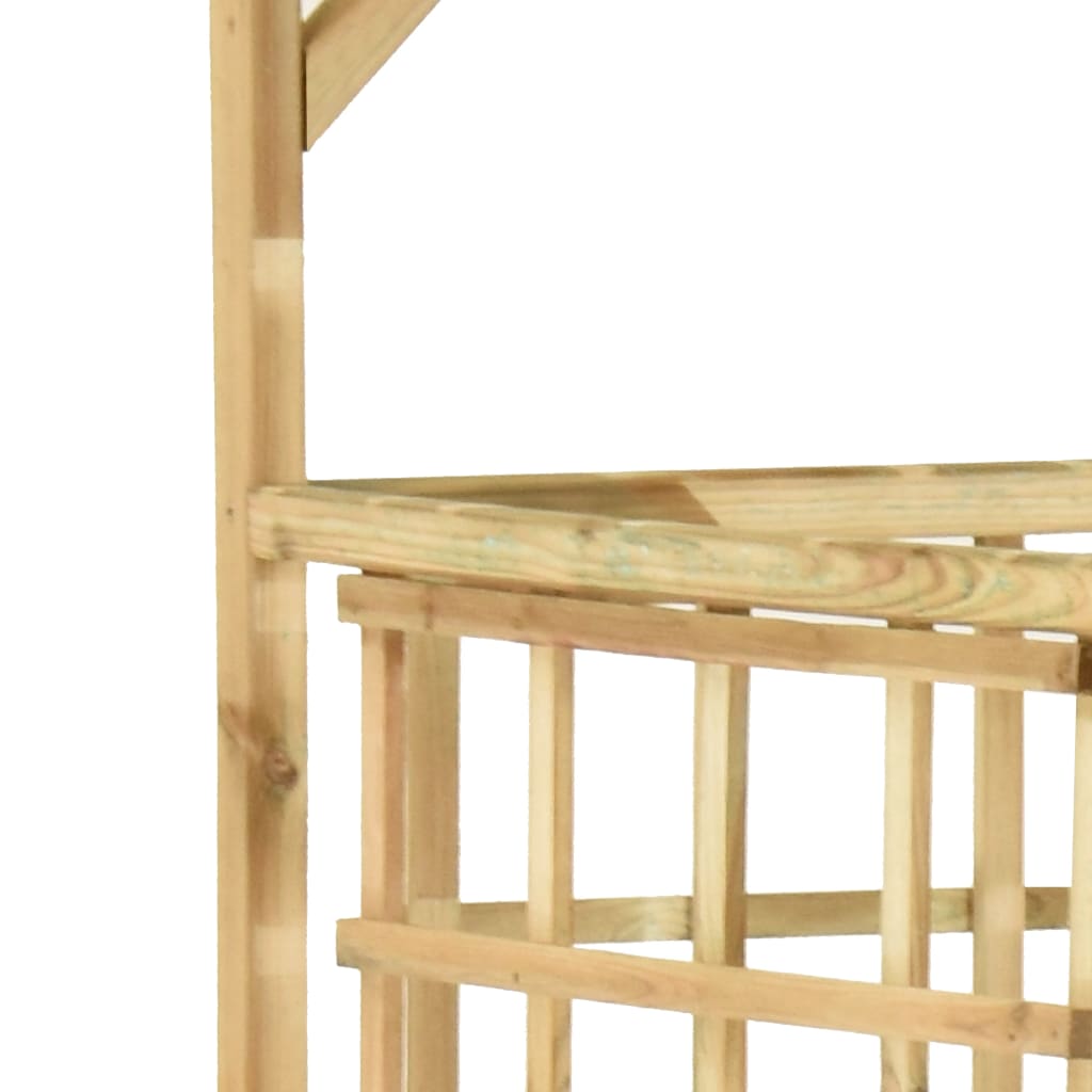 Dārza Pergola 3 Atkritumu Tvertnēm, Impregnēts Priedes Koks - HOLDORS