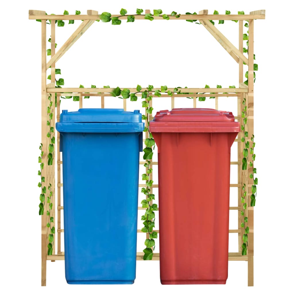 Dārza Pergola 3 Atkritumu Tvertnēm, Impregnēts Priedes Koks - HOLDORS