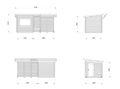 Dārza sauna Sanija 4.1 + 5.9 m2 - HOLDORS