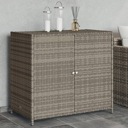 Dārza Skapis, Pelēks, 83X45X76 Cm, Pe Rotangpalma - HOLDORS