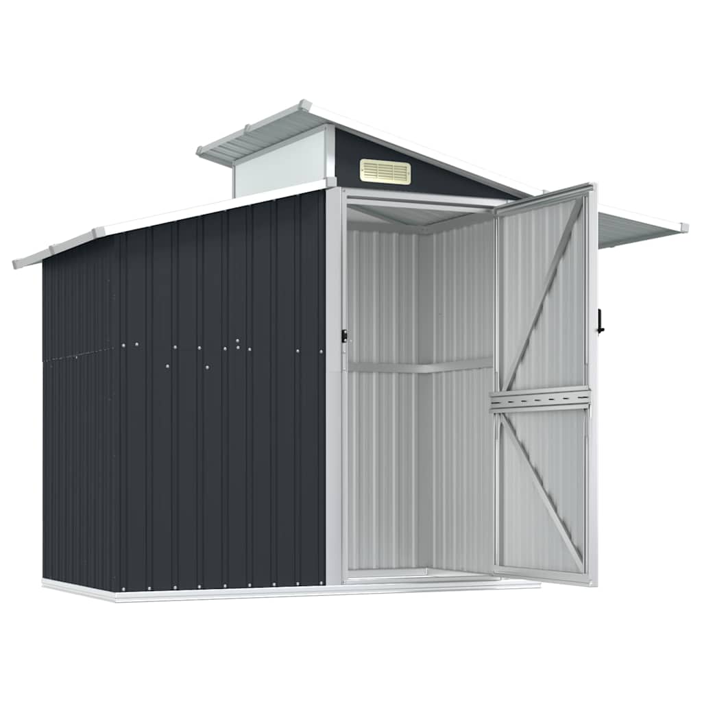 Dārza Šķūnis, Antracītpelēks, 270X130X208,5 Cm, Cinkots Tērauds - HOLDORS