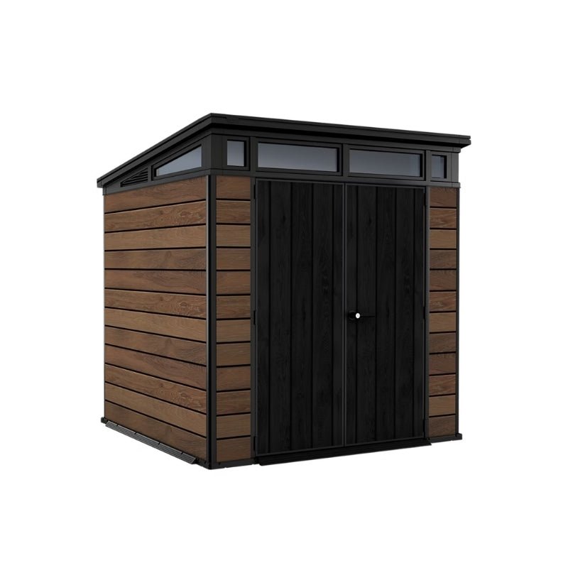 Dārza šķūnis Deco Pent 7x7 valrieksta tonis - HOLDORS