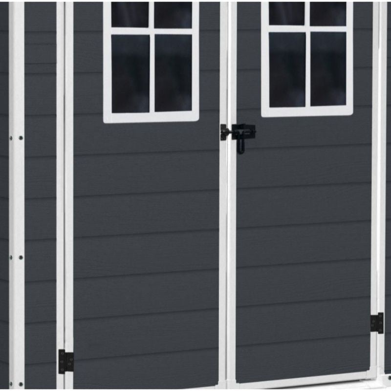 Dārza šķūnis Manor 6x5 DD tumši pelēks - HOLDORS